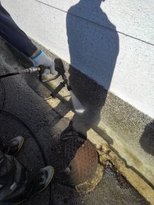 姫路市にて外壁塗装　外構の塗り替え工事　高圧洗浄５