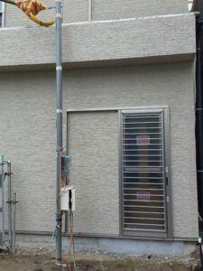 姫路市にて外壁サイディング張替え箇所を調色して塗り替え 施工後