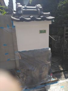 姫路市にて剥落した門塀の塗装・外壁塗装 施工後