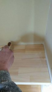 木製棚クリア塗装