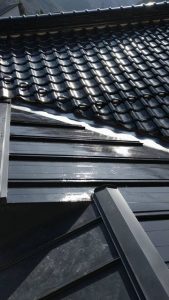 姫路市にて　増改築工事に伴う屋根塗装・外壁リシン吹き付け塗装
