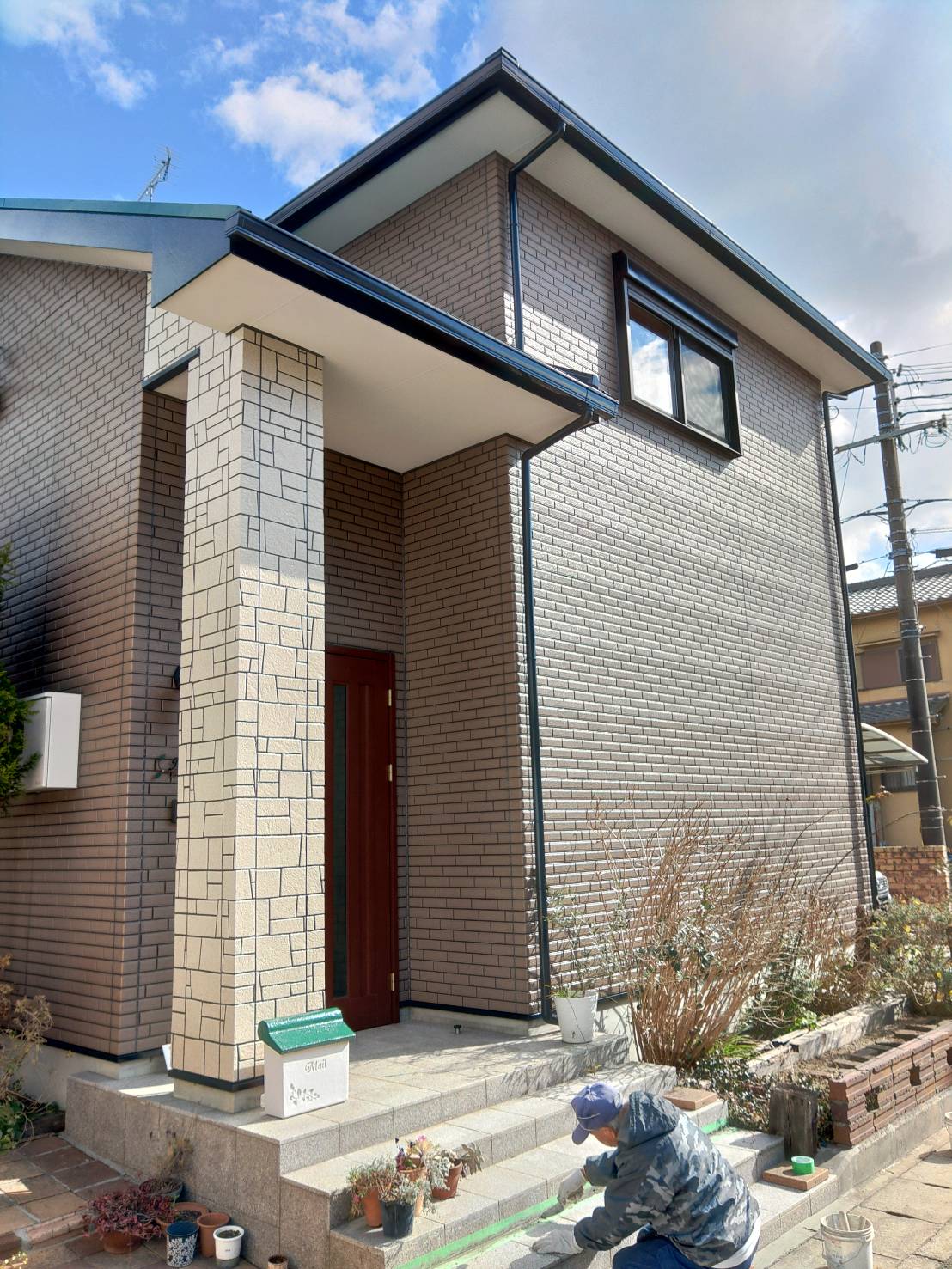 姫路市的形町にて築17戸建て住宅屋根・外壁塗装 施工後