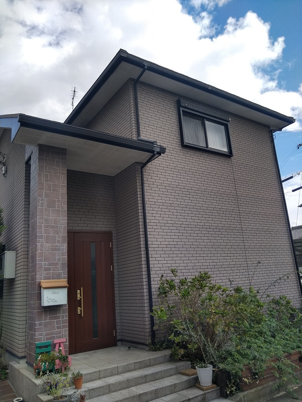 姫路市的形町にて築17戸建て住宅屋根・外壁塗装 施工前