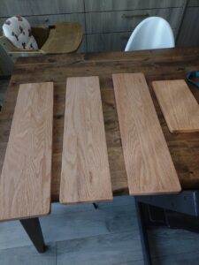 姫路市網干区にて家具塗装〈ダイニングの飾り棚塗装〉 施工前